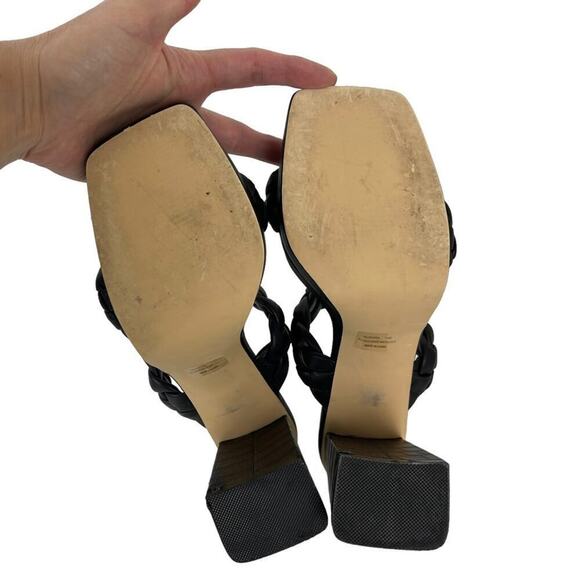 Sincerely Jules Black Platform Aurora Braided Straps Block Heel Sandals Size 10M - Picture 11 of 16